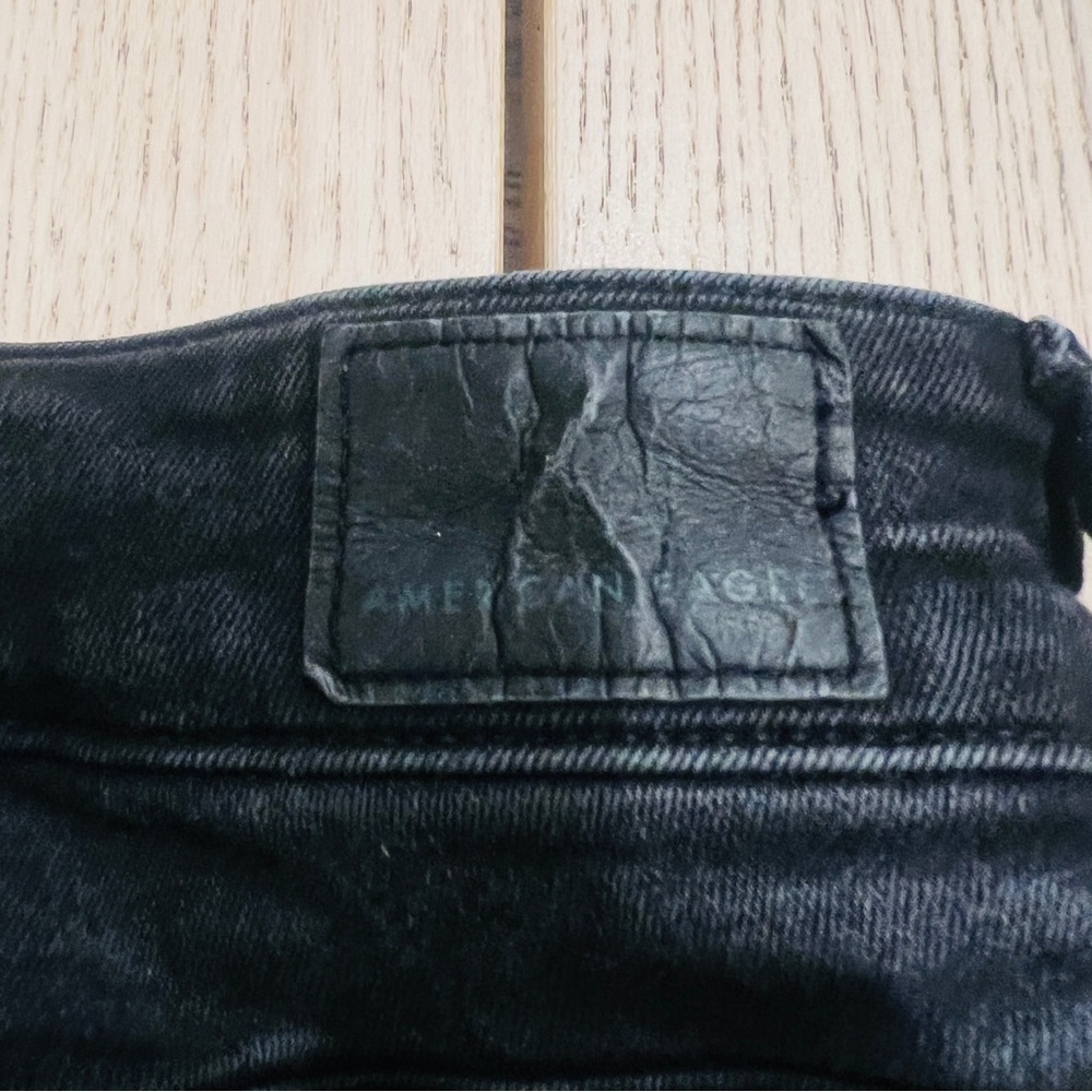 American eagle artist flare next level stretch dark wash denim jeans 14 long - Picture 6 of 16